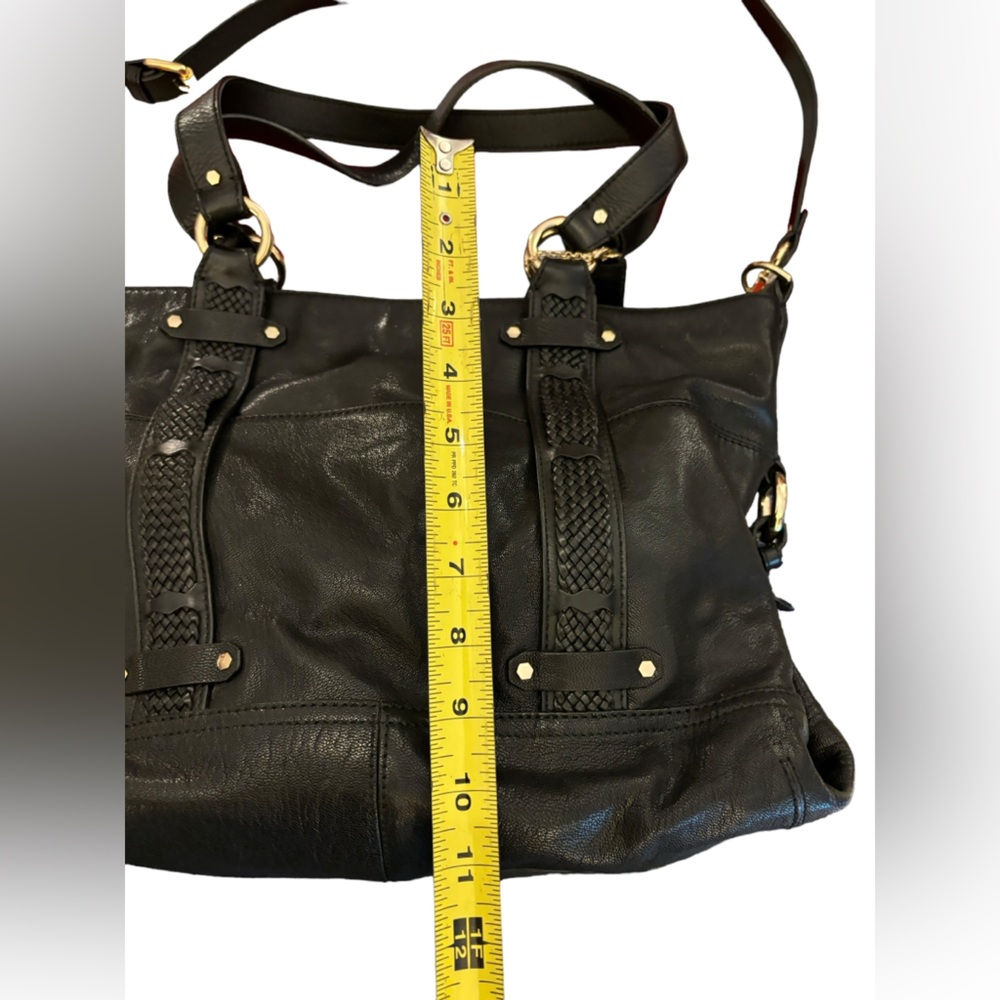 Cole Haan Camden Devin Black Leather Tote‎ Bag Crossbody - Picture 8 of 11